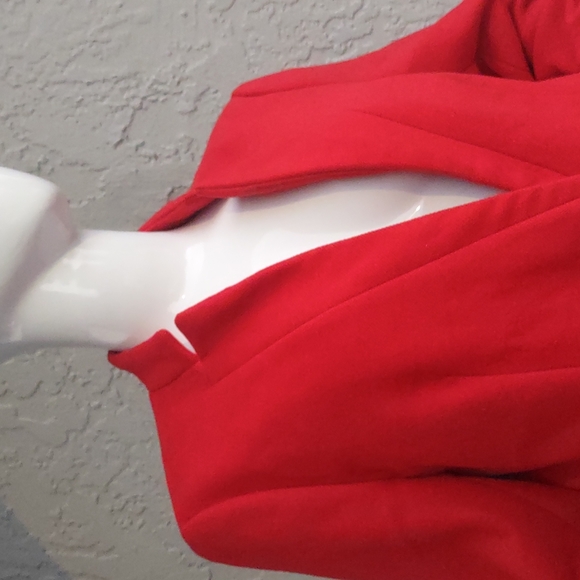 Banana Republic Ladies Bright Red Lux (1) Button Blazer/Jacket - Picture 5 of 17